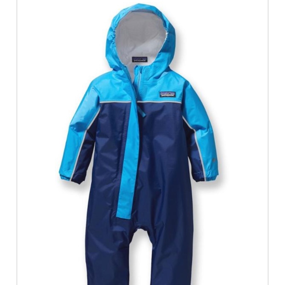 Patagonia Baby Torrentshell One-Piece Rain Suit Blue 6-12M